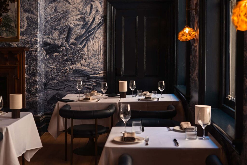 Miettas dining experience, with dim lighting